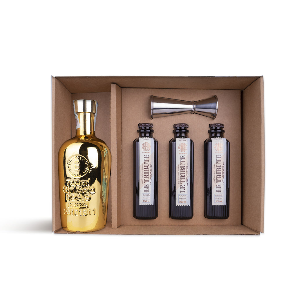 Gin Kit - Gold 999 "Le Tribute & Jigger" - Giftabox