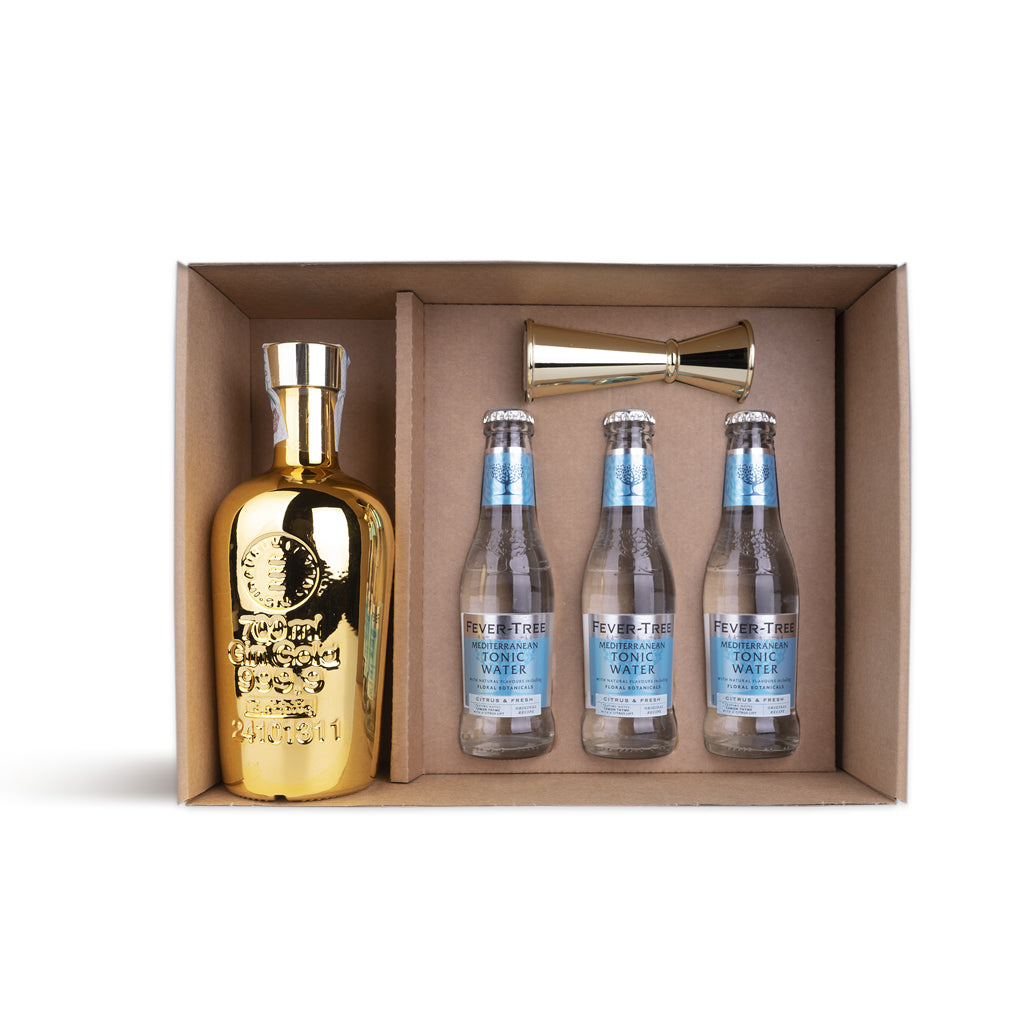 Gin Kit - Gin Gold 999.9 Mediterranea & Jigger: Confezioni Regalo