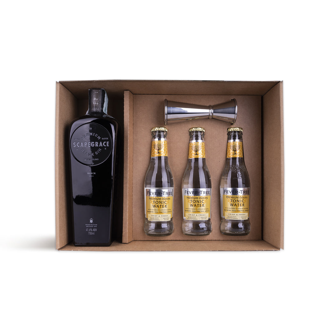 Gin Kit - Scapegrace Black "Indian & Jigger" - Giftabox