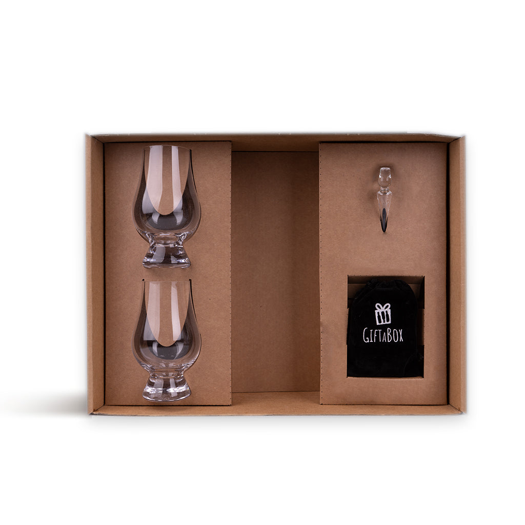 Whisky Kit - 2 Bicchieri, Pipetta & Stone