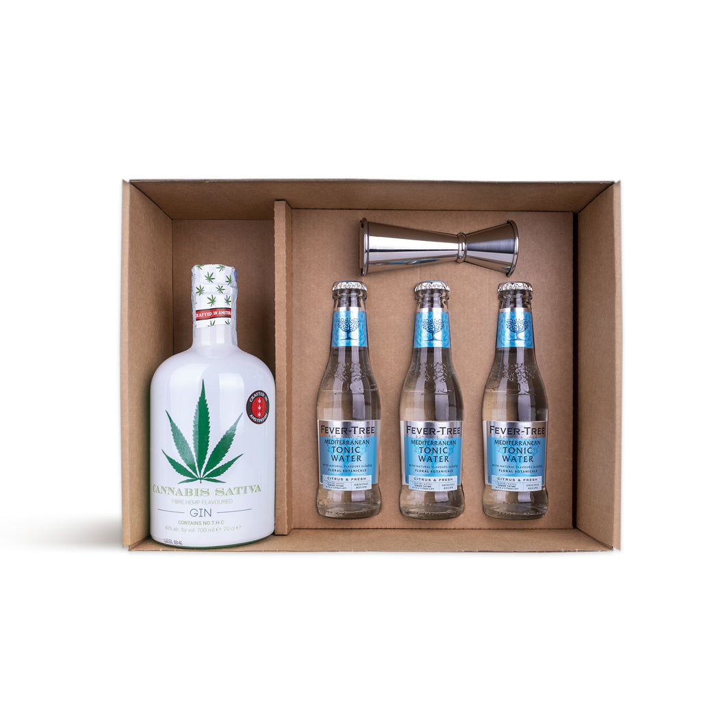 Gin Kit - Cannabis Sativa "Mediterranea & Jigger" - Giftabox